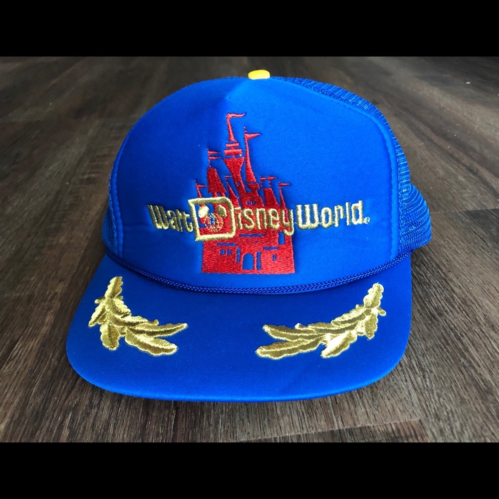 Vtg 1980s Walt Disney World Trucker Hat Epcot